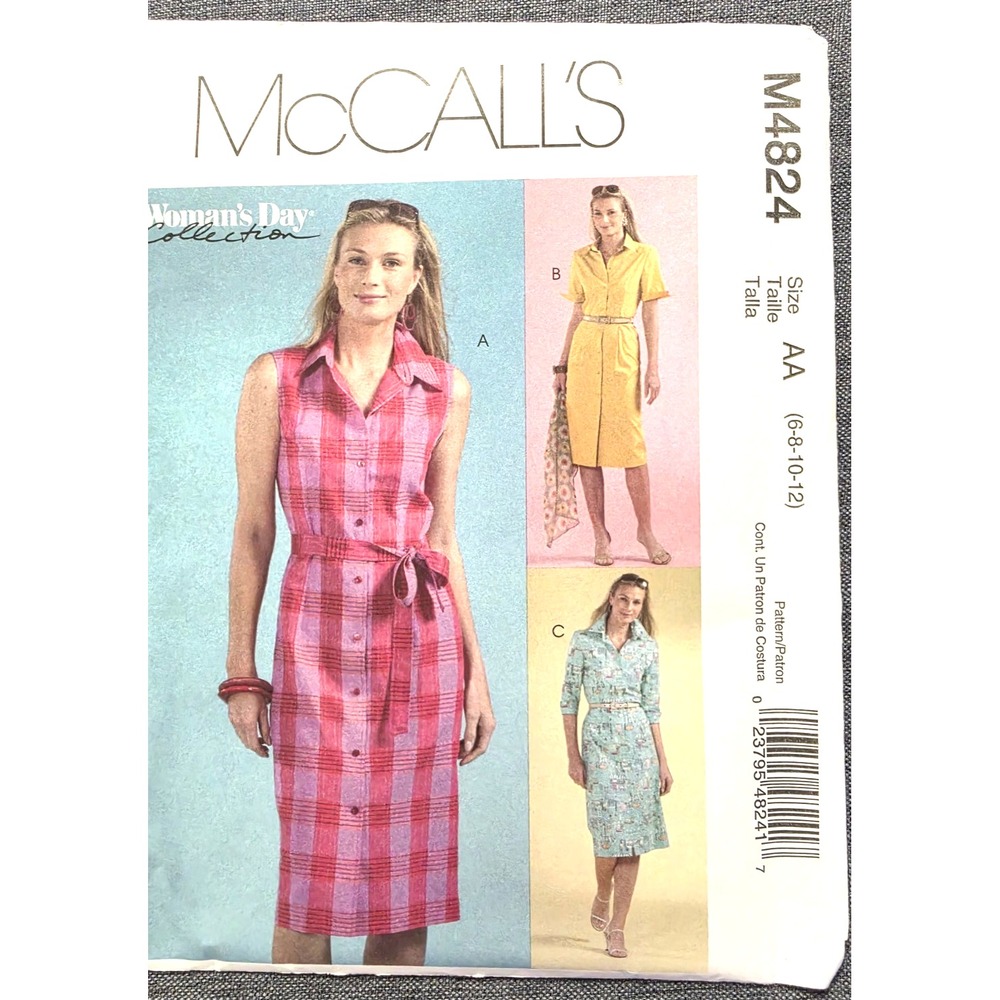 McCalls M4824 Woman's Day Collection Size AA 6-8-10-12